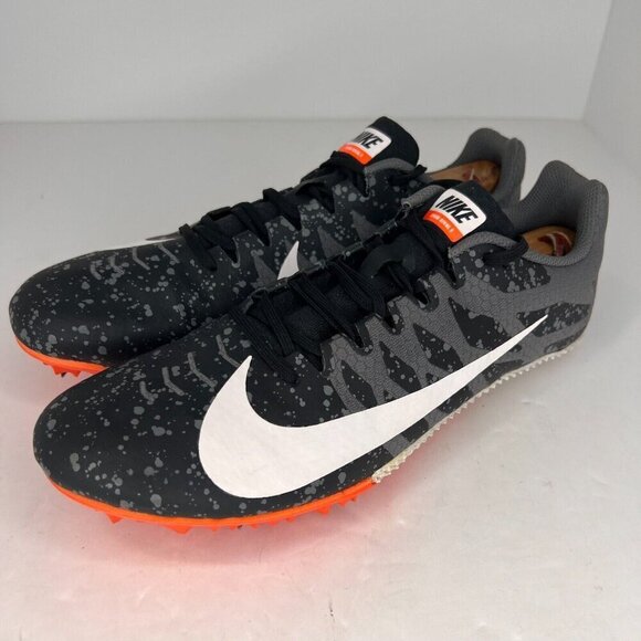 Nike Mens 907564-008 Black Zoom Rival S Low Sprint Spikes Size 11.5 Track Shoes